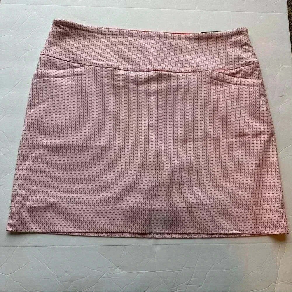 S.C. & CO. Activewear Skort Peach/Red/White Side Splits Pockets Women’s XL New